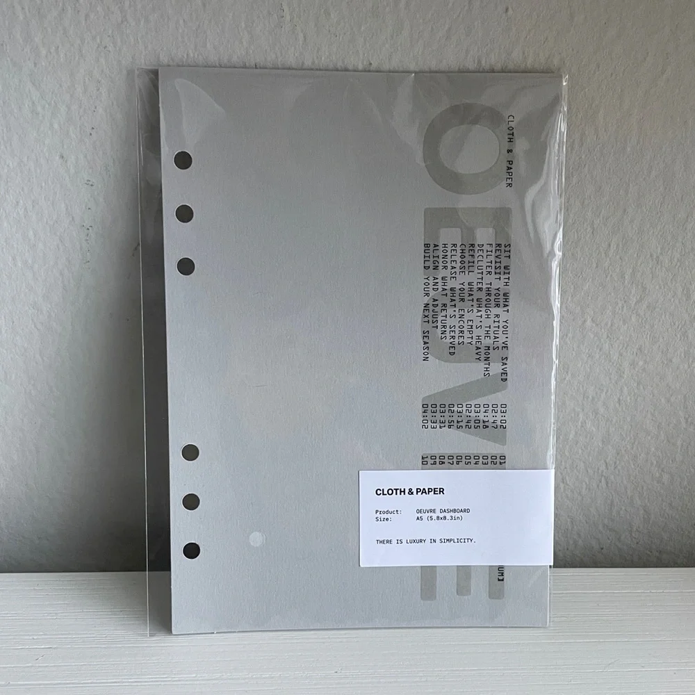 Cloth & Paper Oeuvre A5 Dashboard | May Intention Box